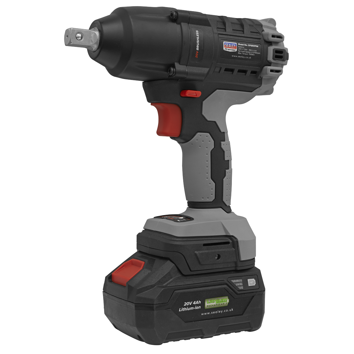 Premier SV20 Series 1/2"Sq Drive Brushless Cordless Impact W