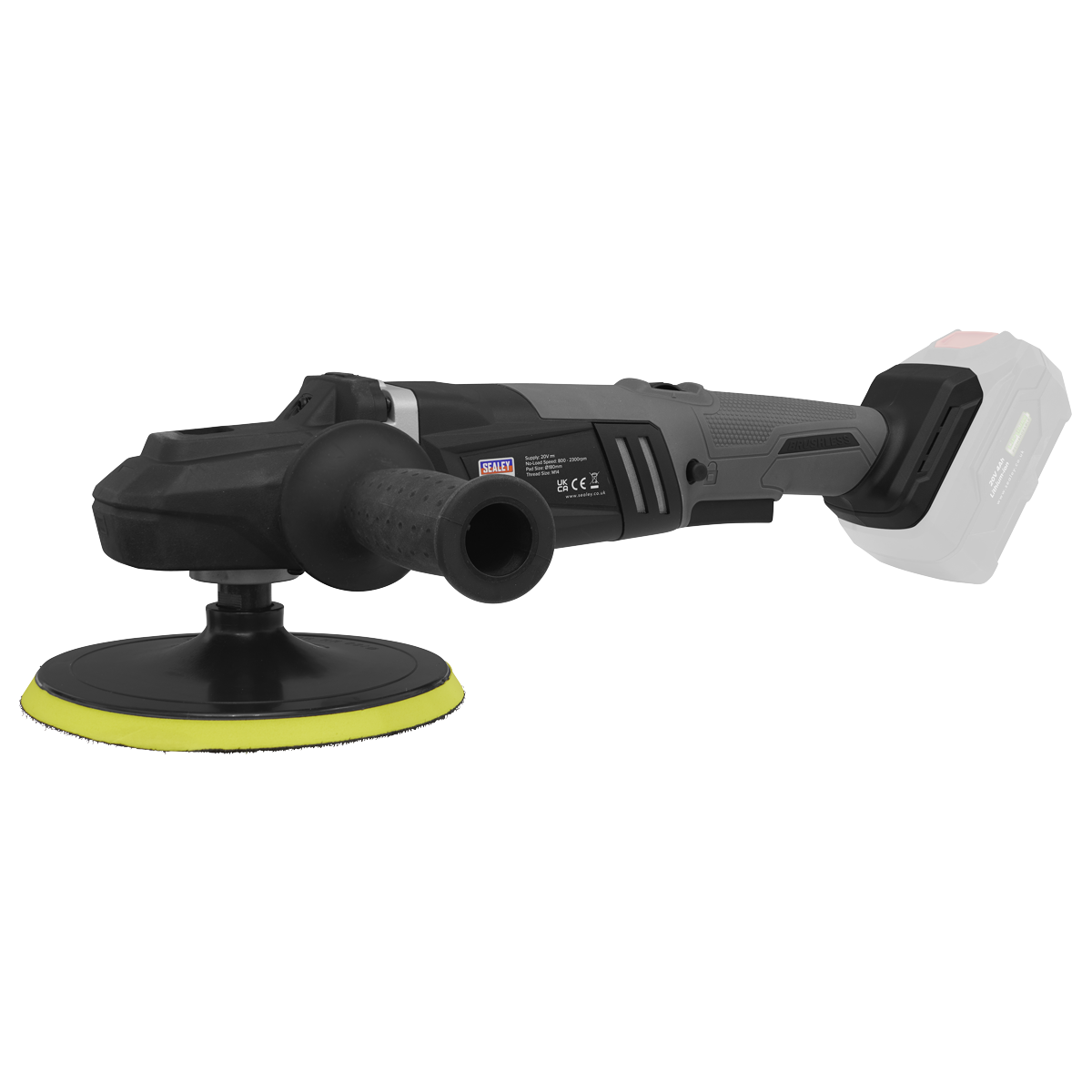 Premier SV20 Series 180mm Brushless Cordless Rotary Polisher 20V 4Ah - 2 Batteries