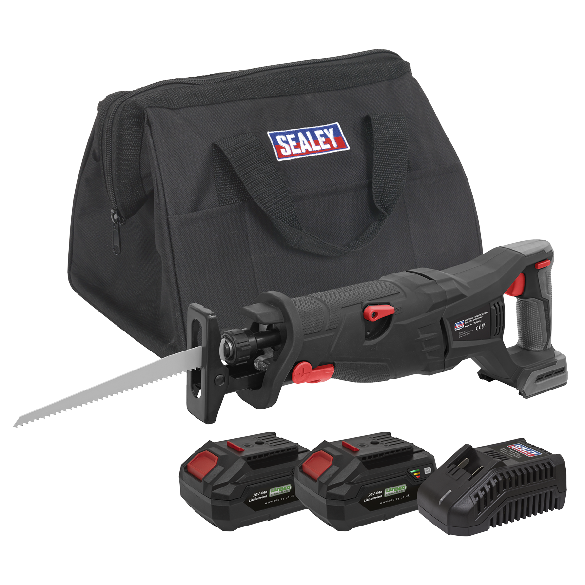 Premier SV20 Series Brushless Cordless Reciprocating Saw 20V 4Ah Kit - 2 Batteries