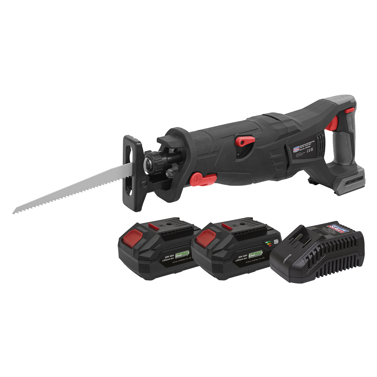 Premier SV20 Series Brushless Cordless Reciprocating Saw 20V 4Ah Kit - 2 Batteries