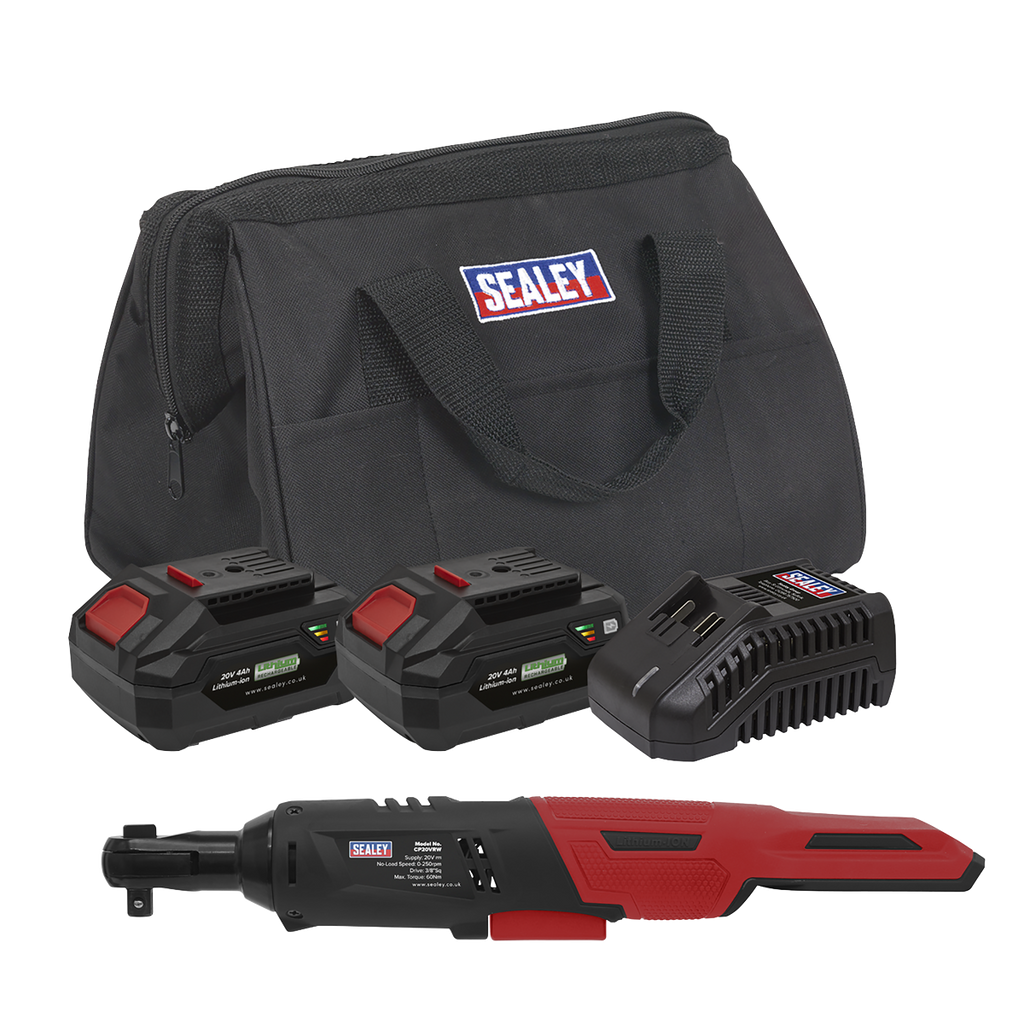 SV20 Series 3/8"Sq Drive Cordless Ratchet Wrench Kit 60Nm 20