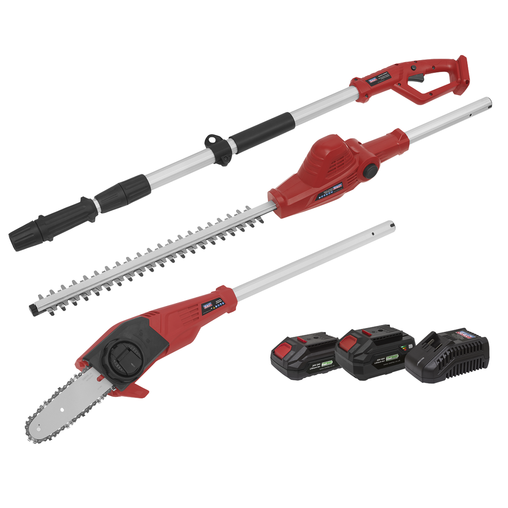 SV20 Series Cordless Telescopic Hedge Trimmer & Chainsaw Kit 20V - 2 Batteries
