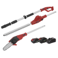 SV20 Series Cordless Telescopic Hedge Trimmer & Chainsaw Kit 20V - 2 Batteries