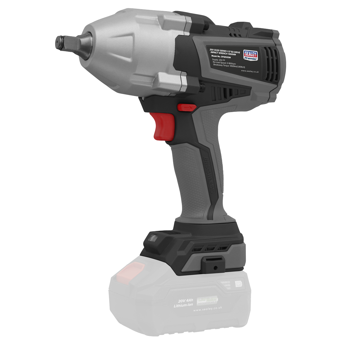 Premier SV20 Series Cordless Impact Wrench Kit 20V 4Ah - 2 Batteries