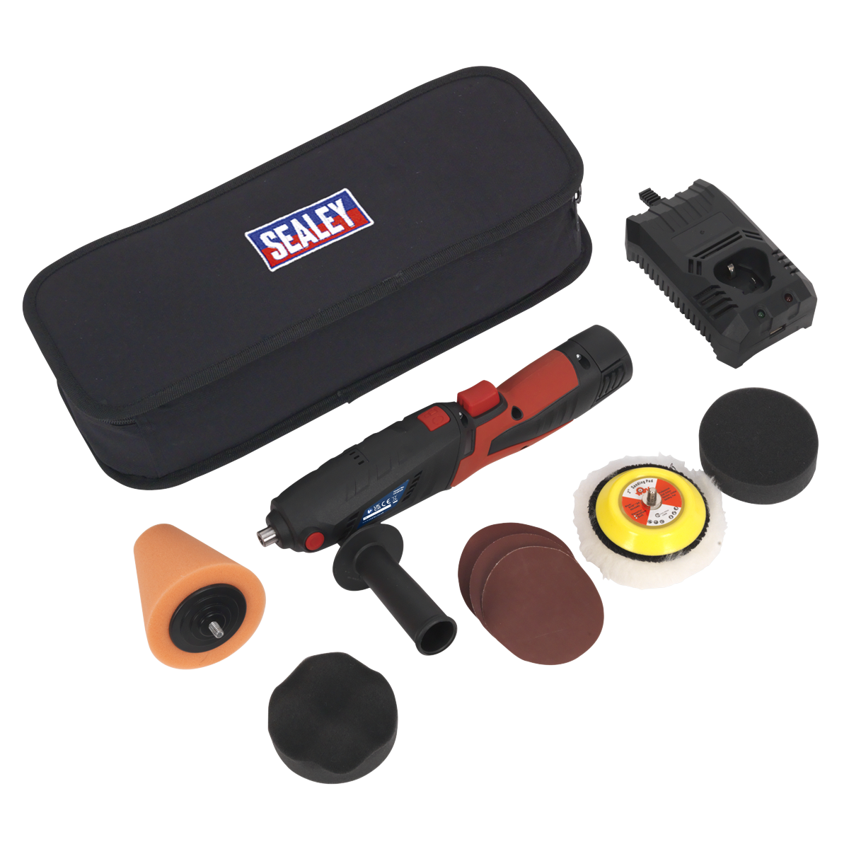 Cordless Mini Sander/Polisher Kit 75mm 12V