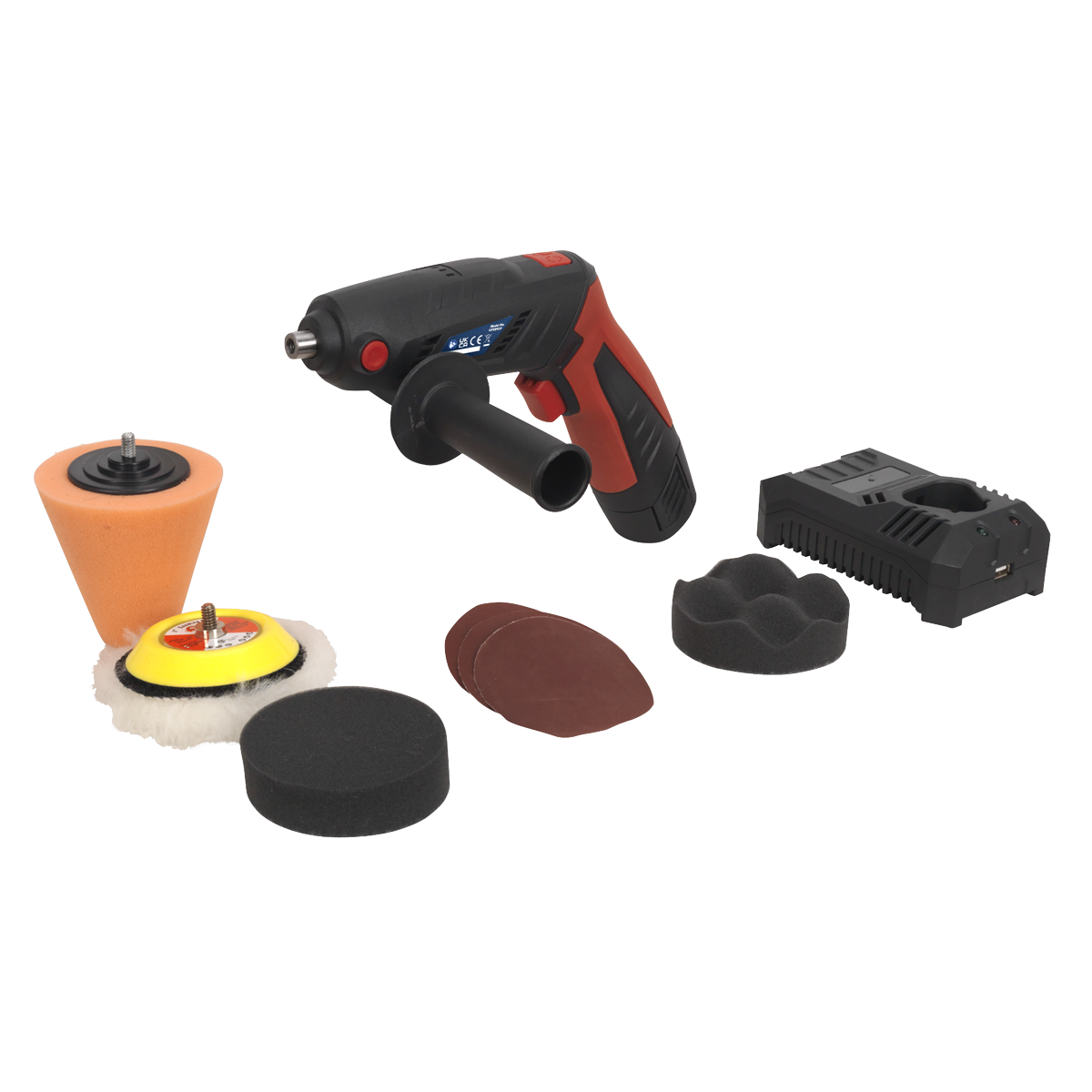 Cordless Mini Sander/Polisher Kit 75mm 12V