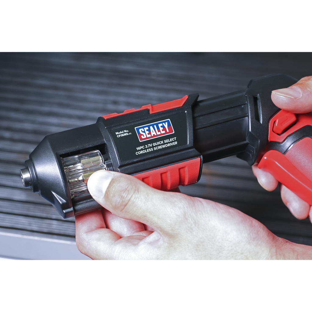 Cordless Quick Select Screwdriver 3.7V 14pc