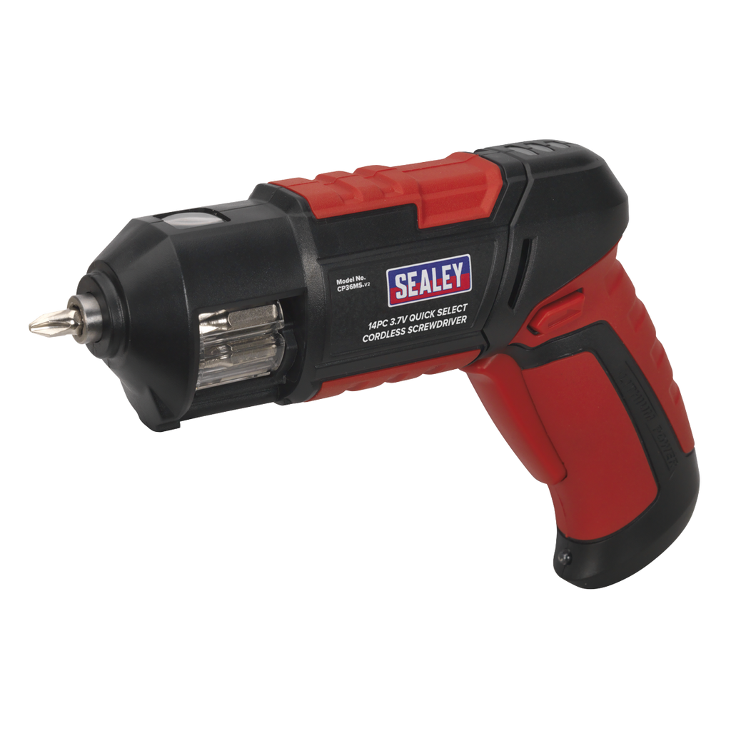 Cordless Quick Select Screwdriver 3.7V 14pc