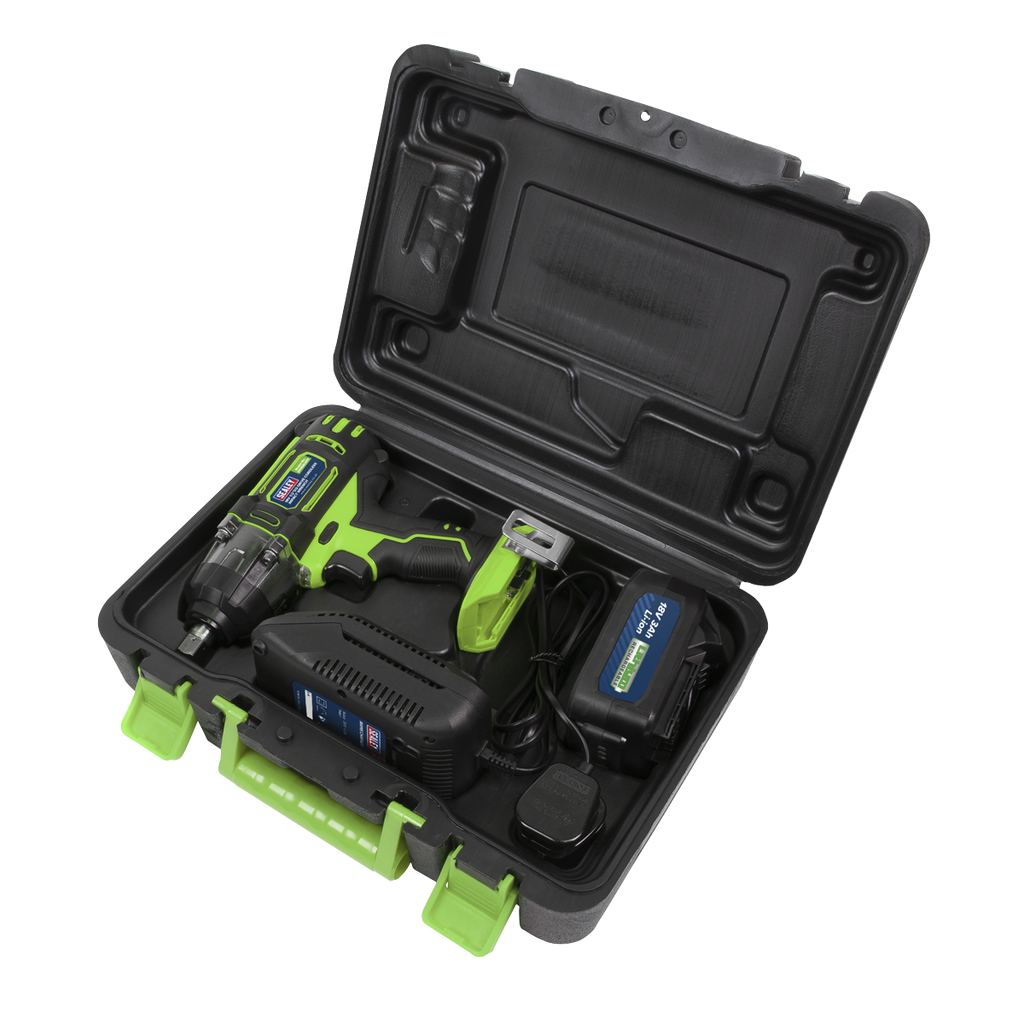 1/2"Sq Drive Hi-Vis Cordless Impact Wrench 18V 3Ah