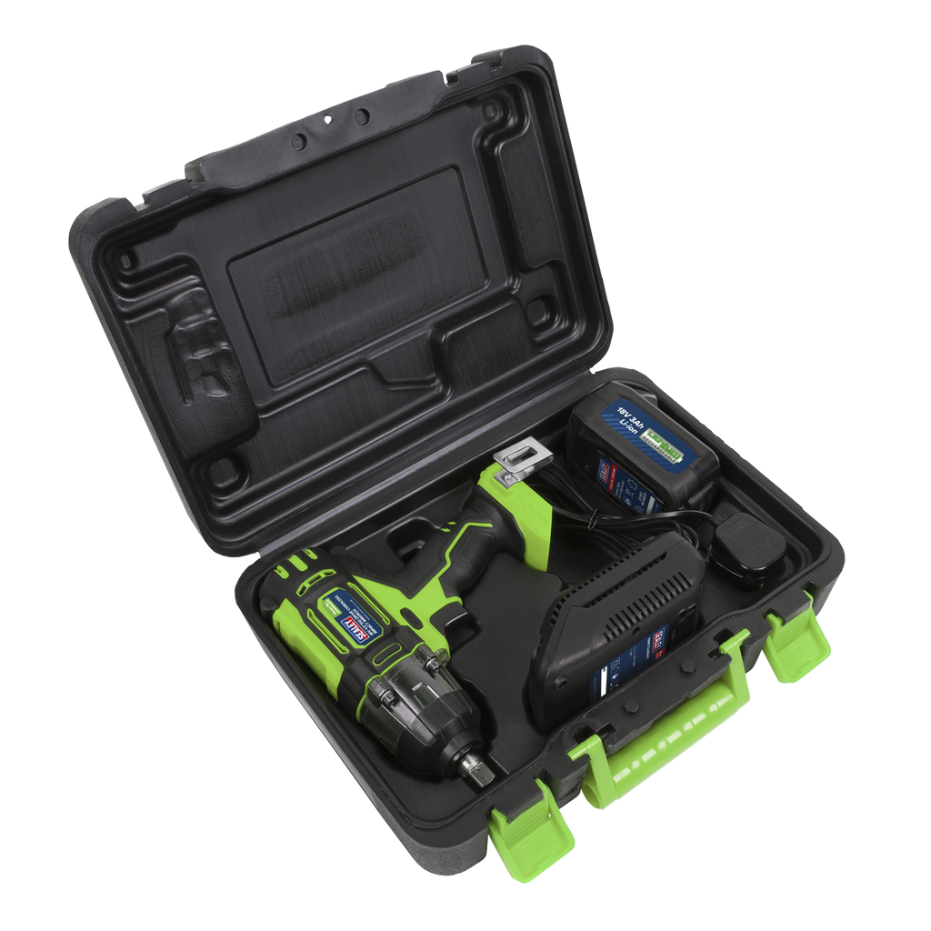 1/2"Sq Drive Hi-Vis Cordless Impact Wrench 18V 3Ah