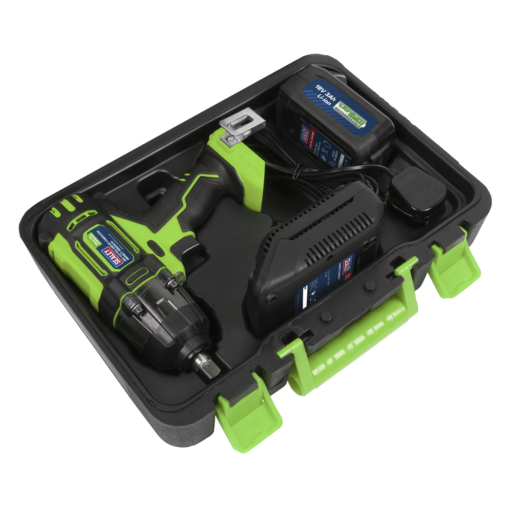 1/2"Sq Drive Hi-Vis Cordless Impact Wrench 18V 3Ah