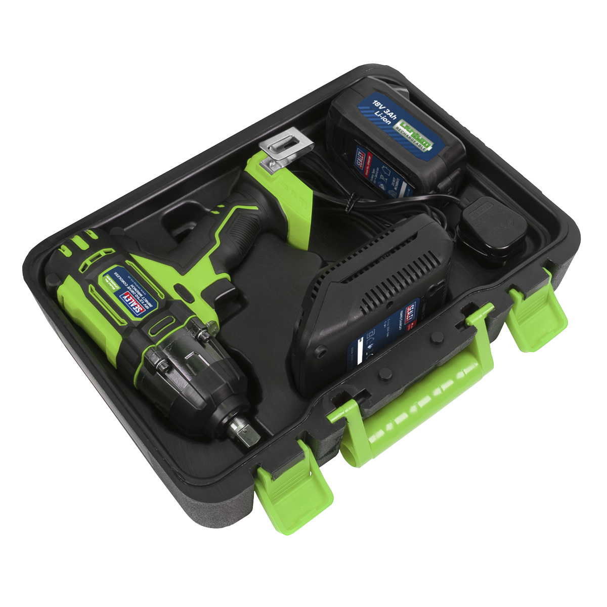 1/2"Sq Drive Hi-Vis Cordless Impact Wrench 18V 3Ah