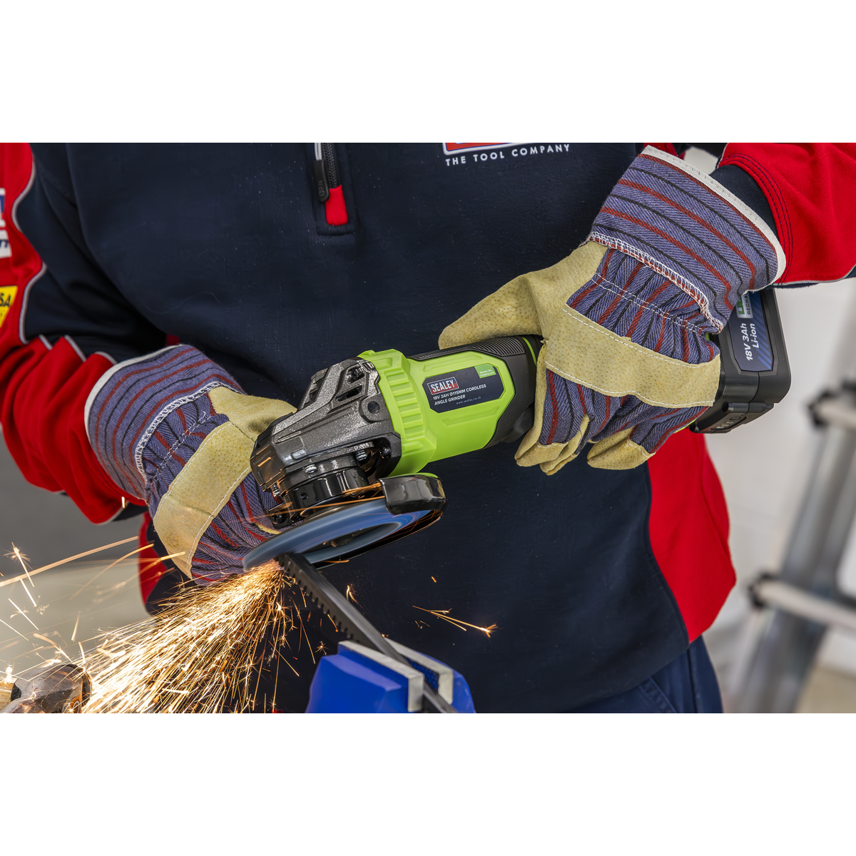 115mm Cordless Angle Grinder 18V 3Ah - Green