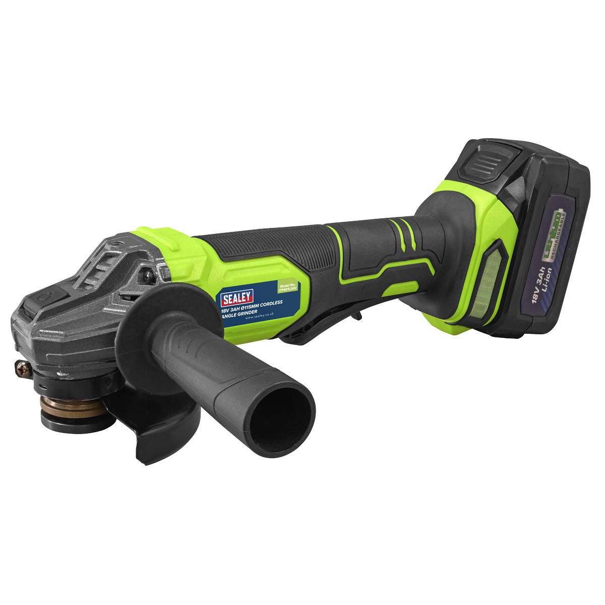 115mm Cordless Angle Grinder 18V 3Ah - Green