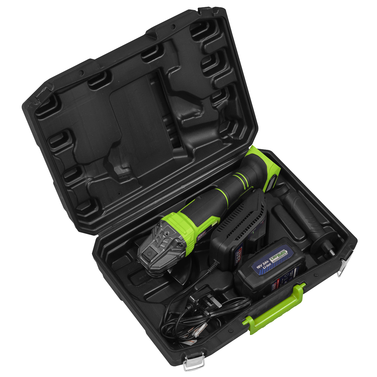 115mm Cordless Angle Grinder 18V 3Ah - Green
