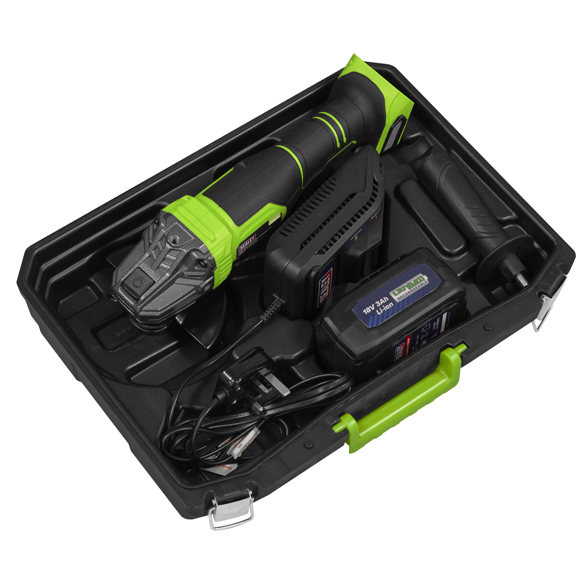 115mm Cordless Angle Grinder 18V 3Ah - Green
