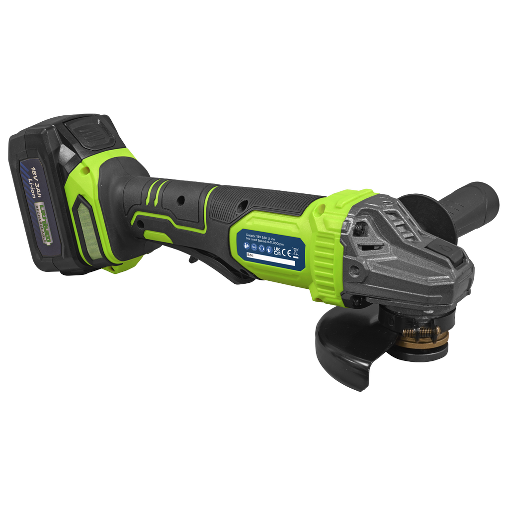 115mm Cordless Angle Grinder 18V 3Ah - Green