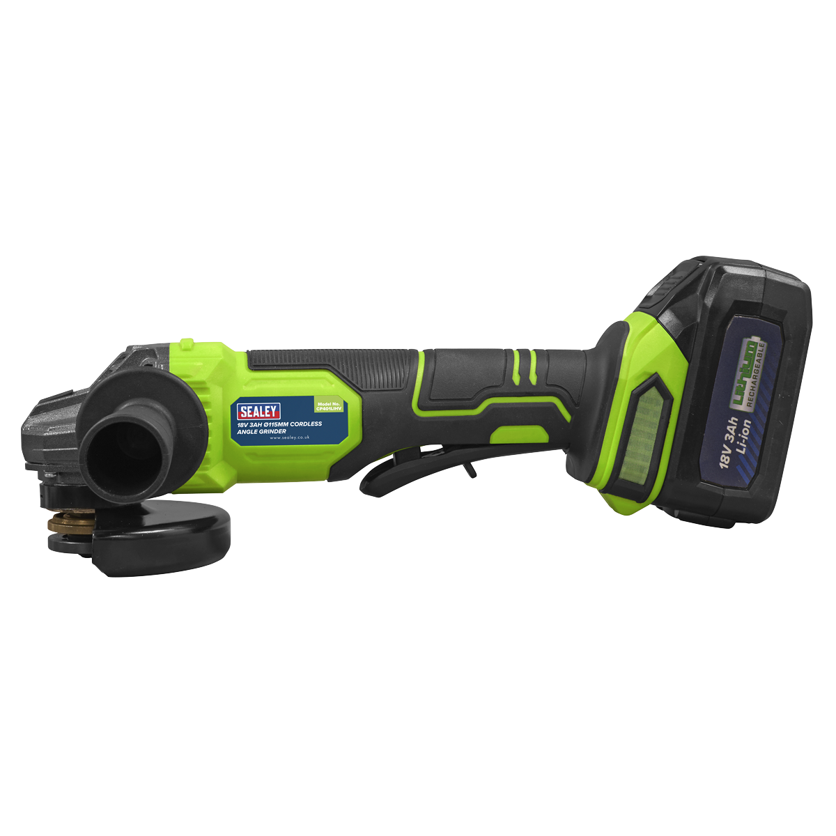 115mm Cordless Angle Grinder 18V 3Ah - Green