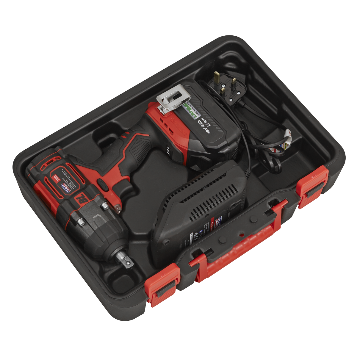 1/2"Sq Drive Cordless Brushless Impact Wrench 18V 4Ah