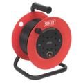 25m Heavy-Duty Cable Reel with Thermal Trip 4 x 230V