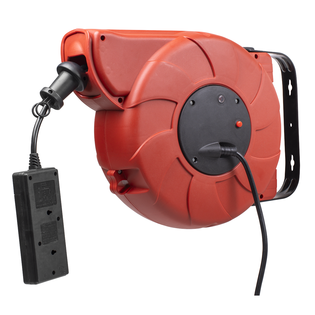 Cable Reel System Retractable 15m 2 x 230V Socket