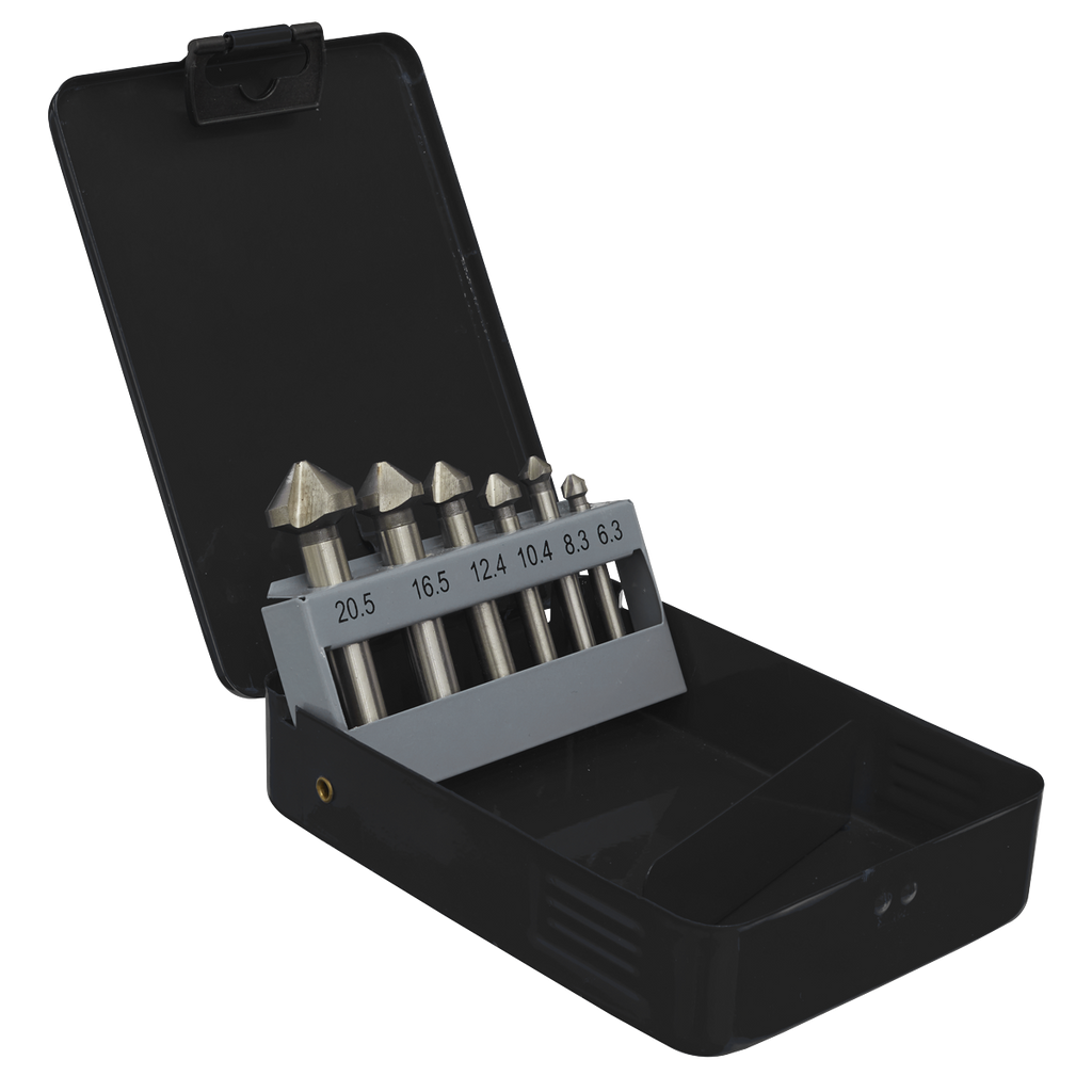 90° Countersink Bit Set 3 x V Flutes 6pc