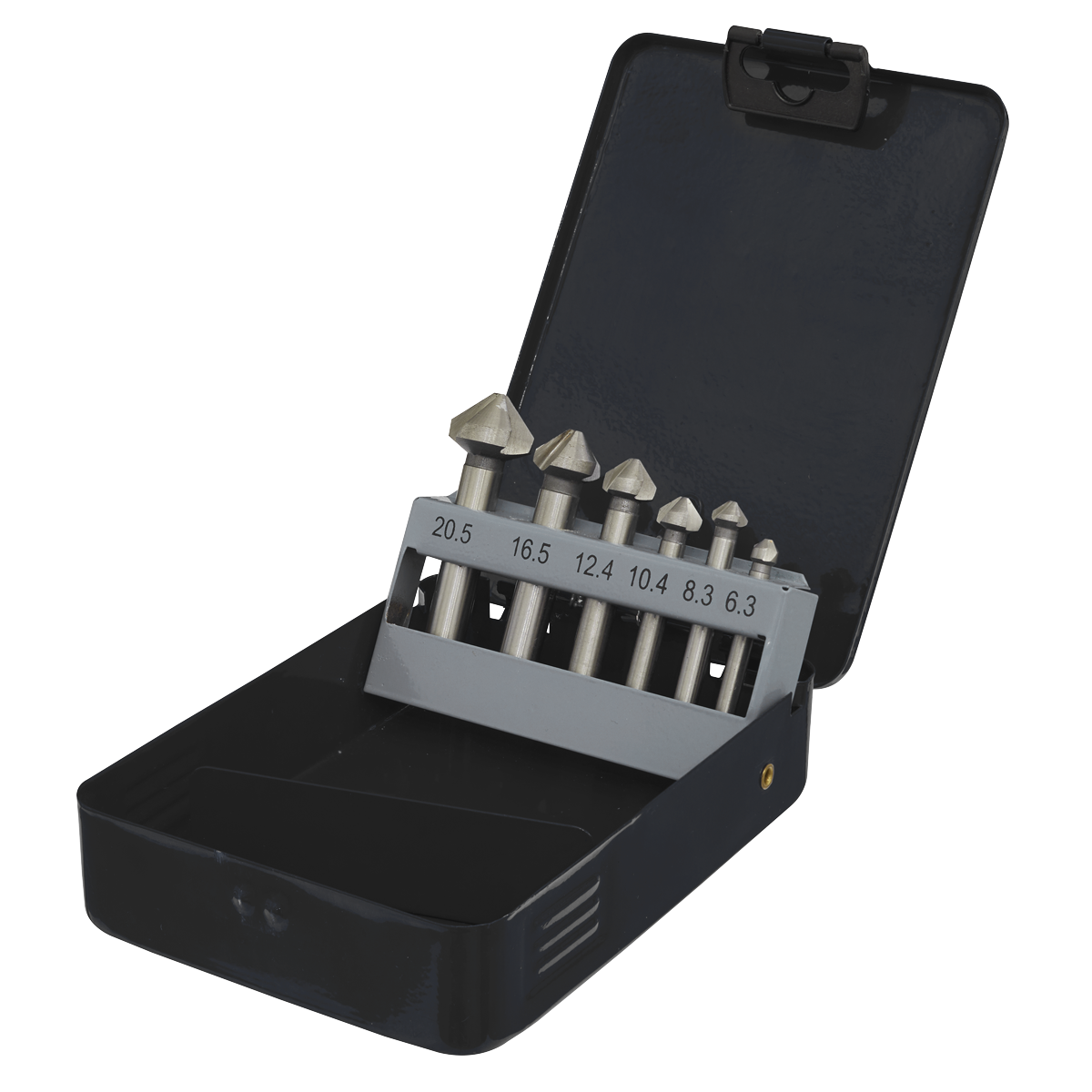 90° Countersink Bit Set 3 x V Flutes 6pc