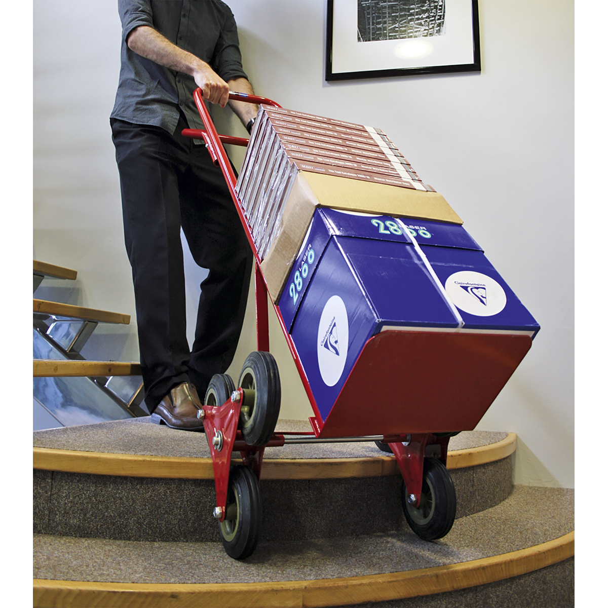 Stair Climbing Sack Truck with Solid Tyres 150kg Capacity