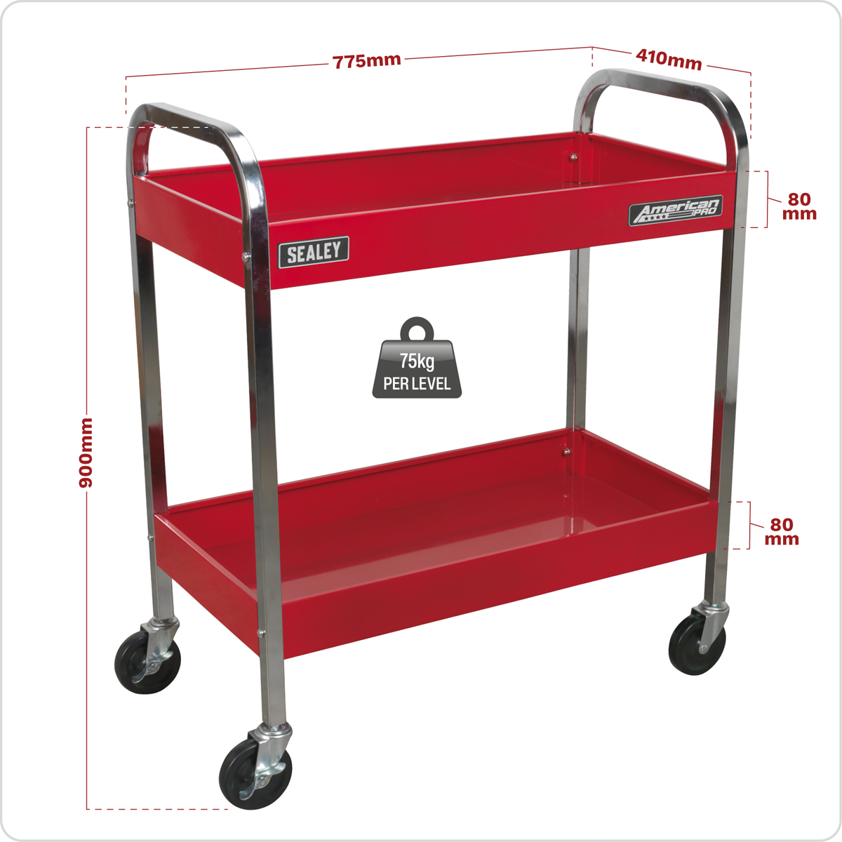 American PRO® Heavy-Duty Workshop Trolley, 2-Level (CX102)