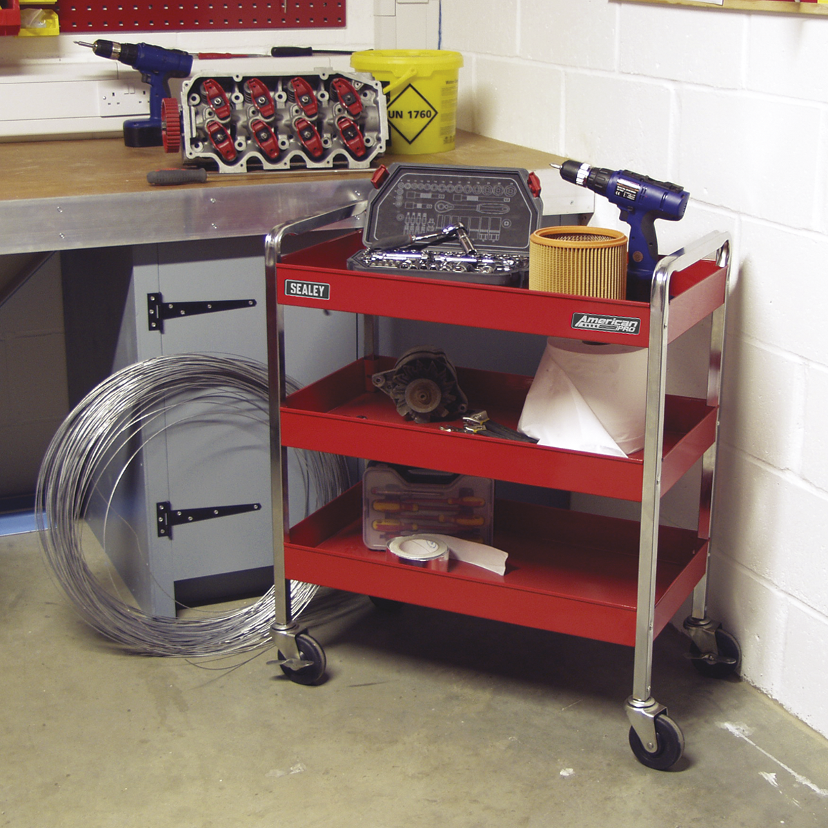 American PRO® Heavy-Duty Workshop Trolley, 3-Level (CX103)