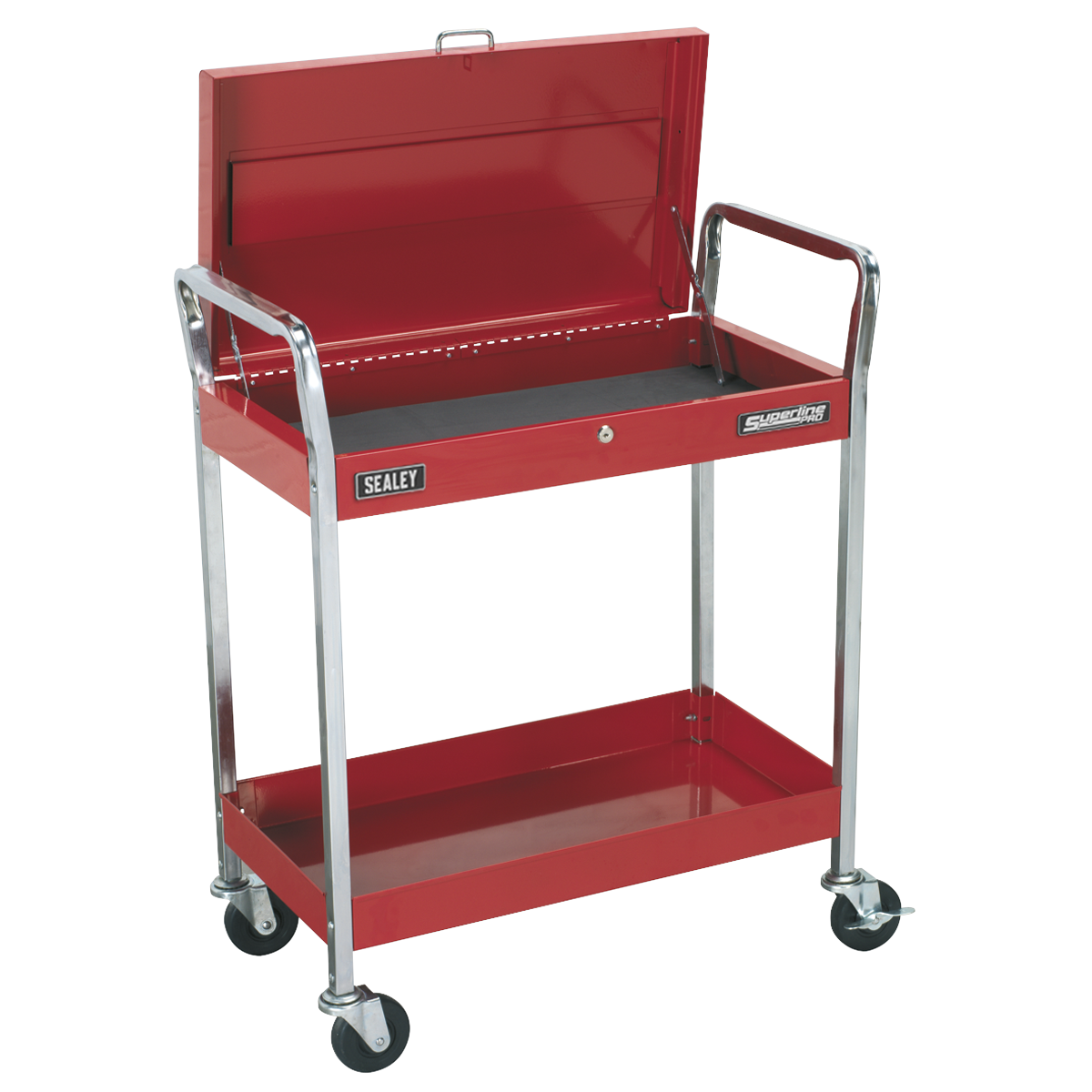 Superline PRO® Heavy-Duty Workshop Trolley with Lockable Top, 2-Level (CX104)