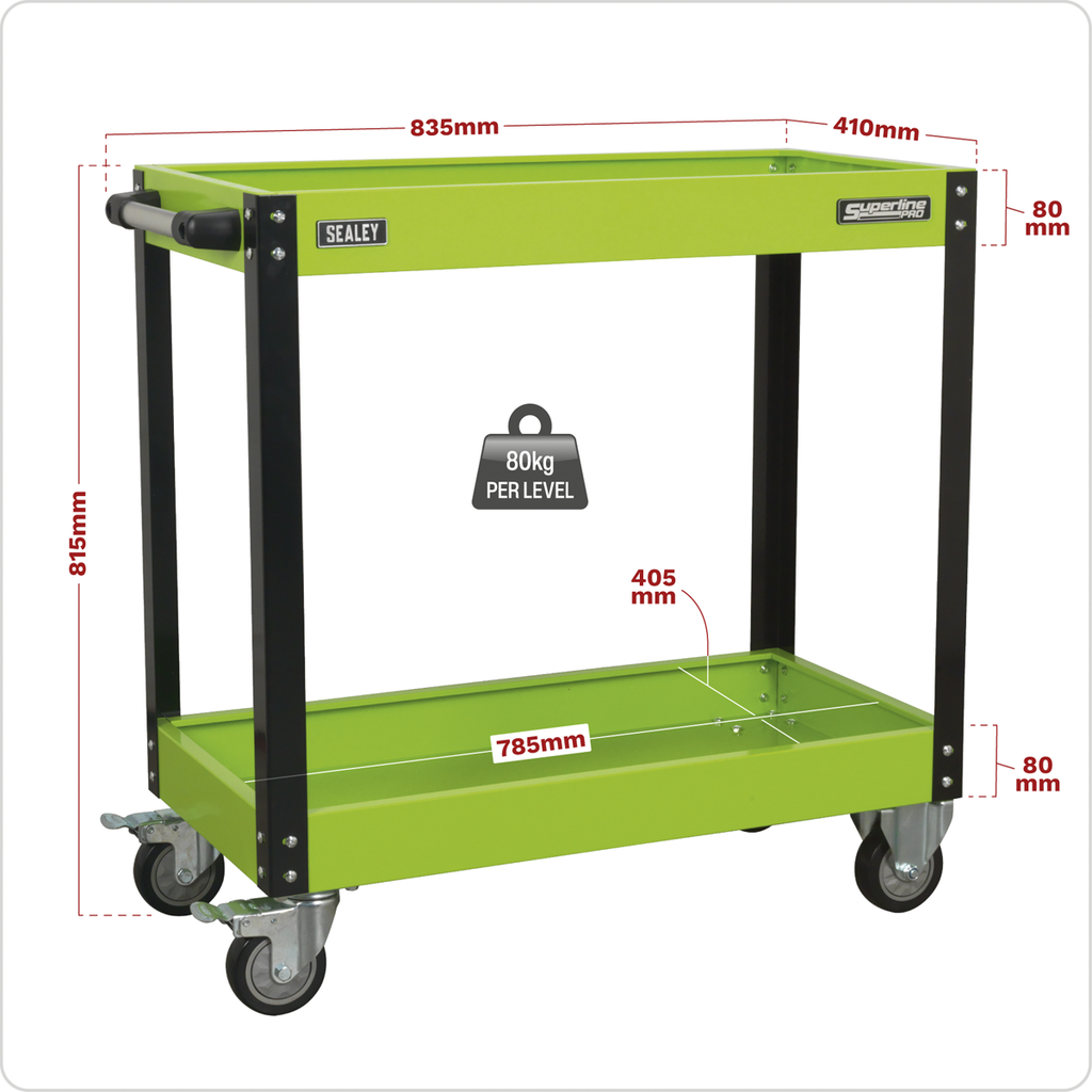 Superline PRO® Heavy-Duty Workshop Trolley, 2-Level (CX109HV)
