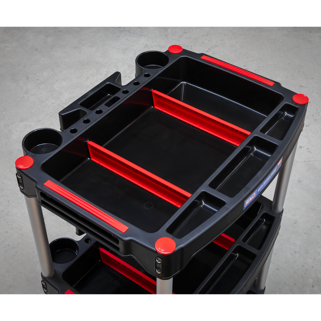 Composite Workshop Trolley with Parts Storage, 3-Level (CX313)