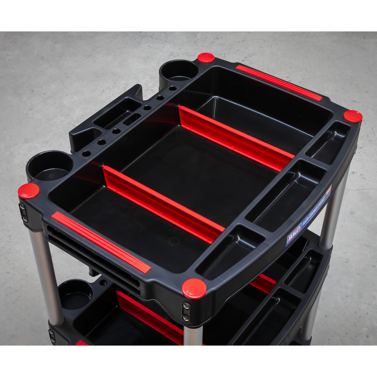 Composite Workshop Trolley with Parts Storage, 3-Level (CX313)