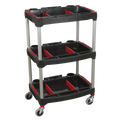 Composite Workshop Trolley with Parts Storage, 3-Level (CX313)