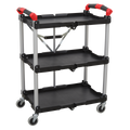 Folding Composite Workshop Trolley, 3-Level (CX314)