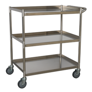 Premier™ Stainless Steel Workshop Trolley 3-Level