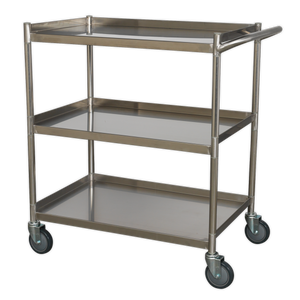 Premier™ Stainless Steel Workshop Trolley 3-Level