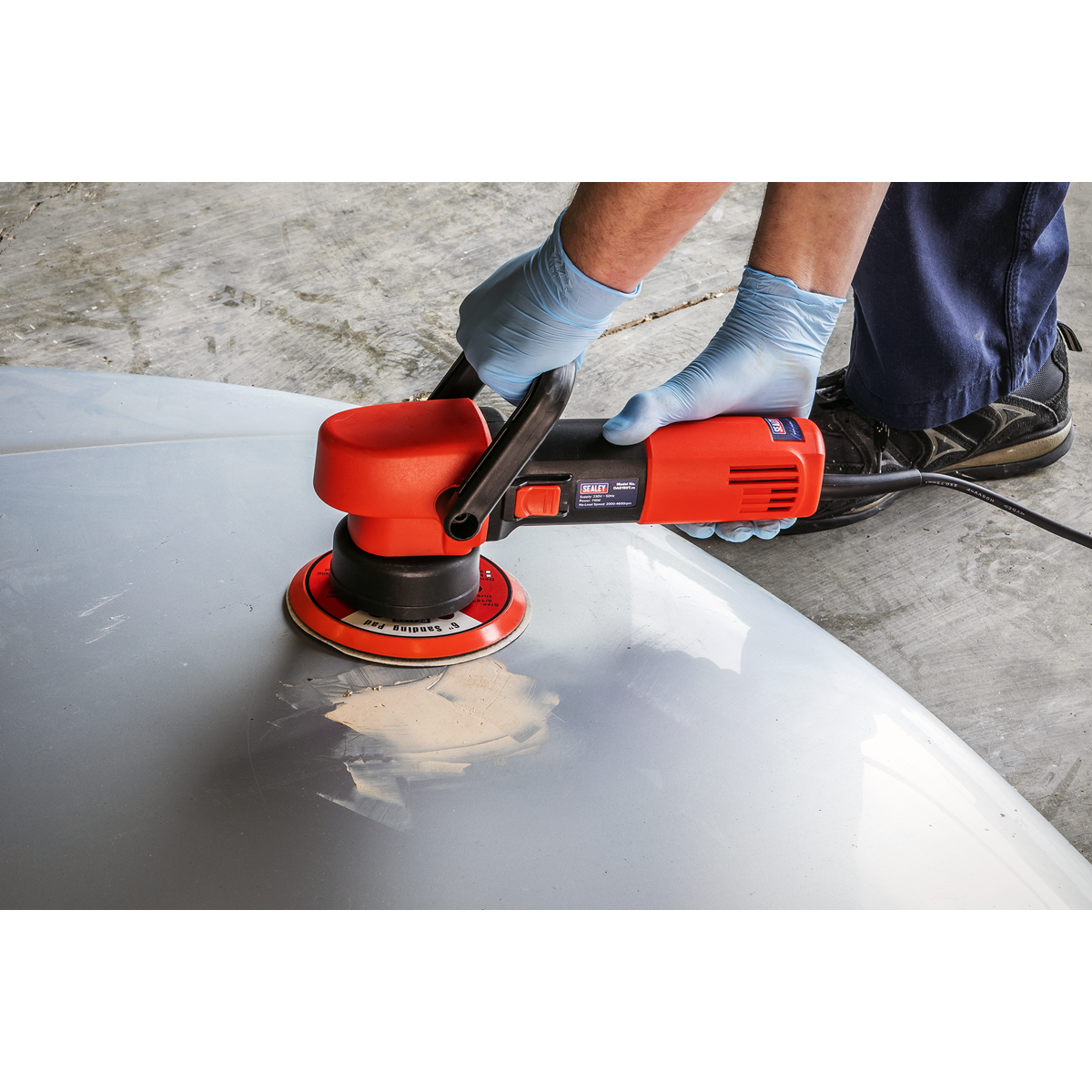150mm Dual Action Variable Speed Sander 710W/230V
