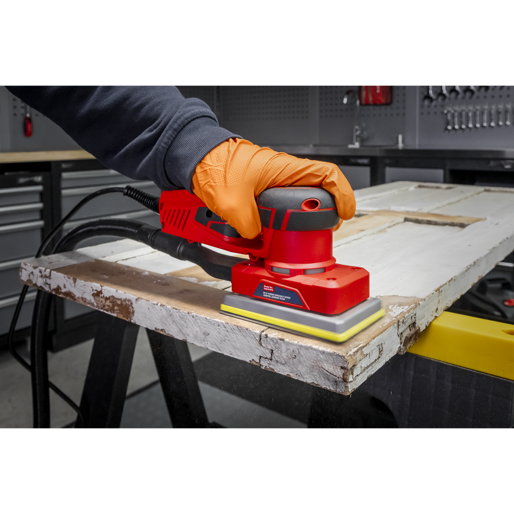 80 x 133mm Dual Action Variable Speed Brushless Sander 350W/