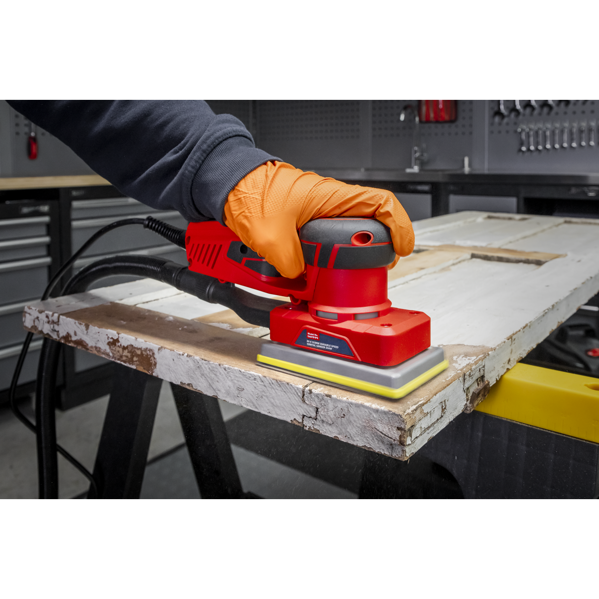 80 x 133mm Dual Action Variable Speed Brushless Sander 350W/
