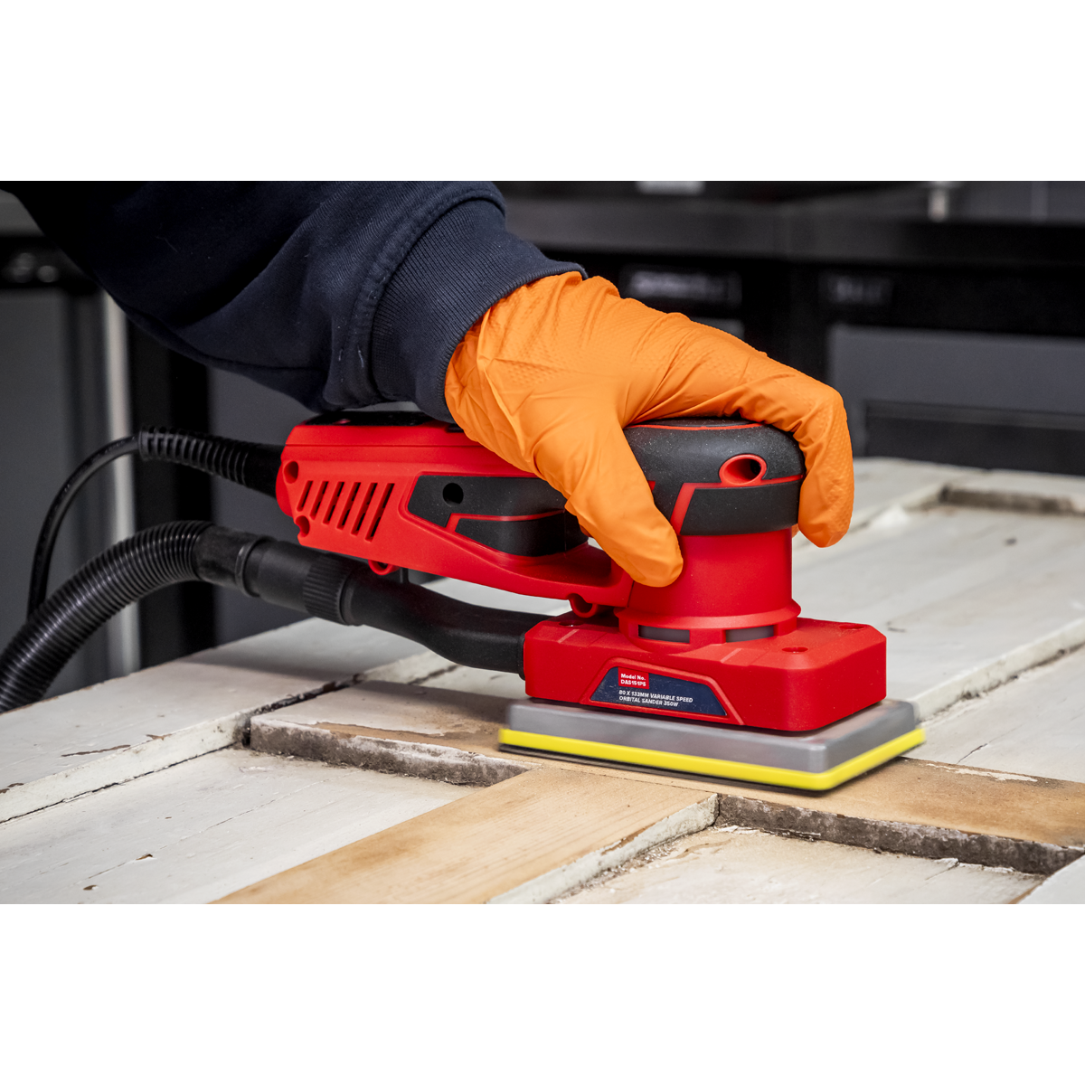 80 x 133mm Dual Action Variable Speed Brushless Sander 350W/