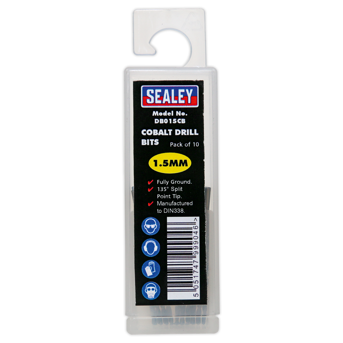 HSS Cobalt Fully Ground Drill Bit 1.5mm - Pack of 10