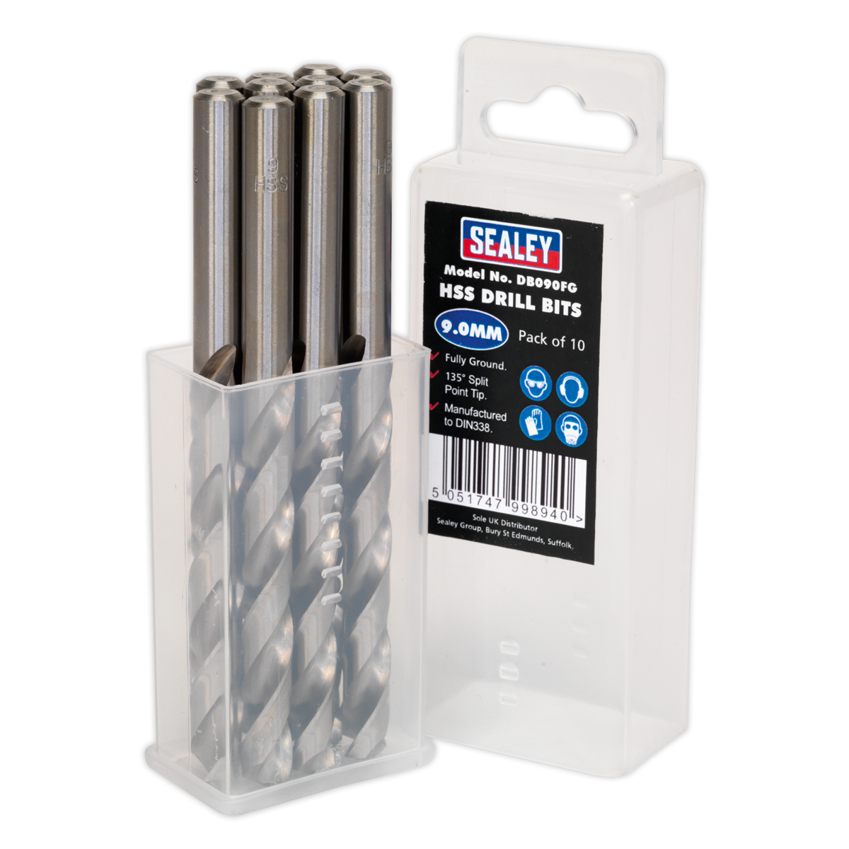 HSS Fully Ground Drill Bit 9mm - Pack of 10