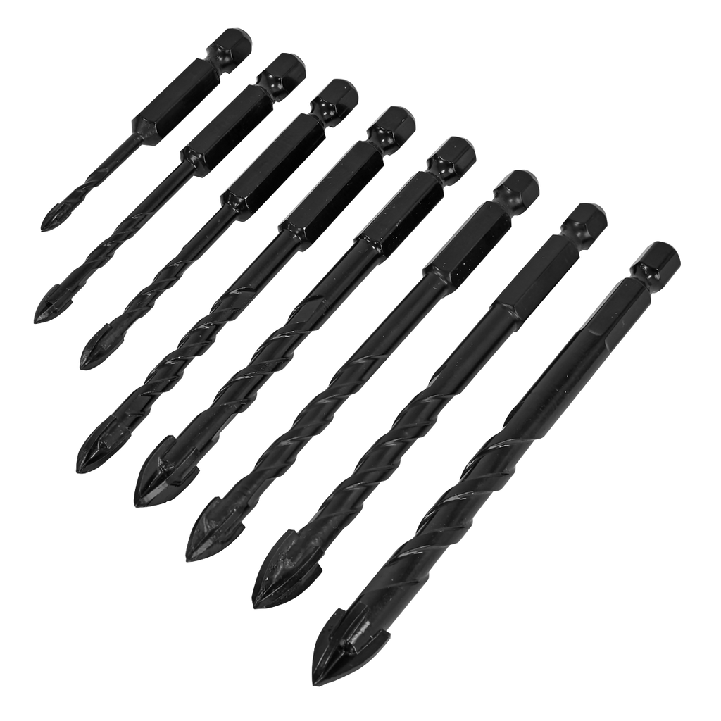 Tile & Glass Drill Bit Set 8pc