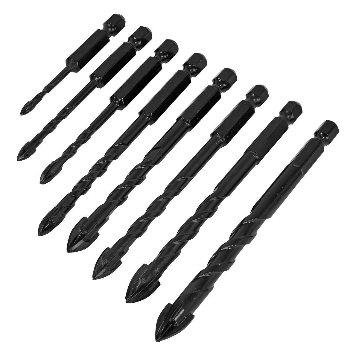 Tile & Glass Drill Bit Set 8pc