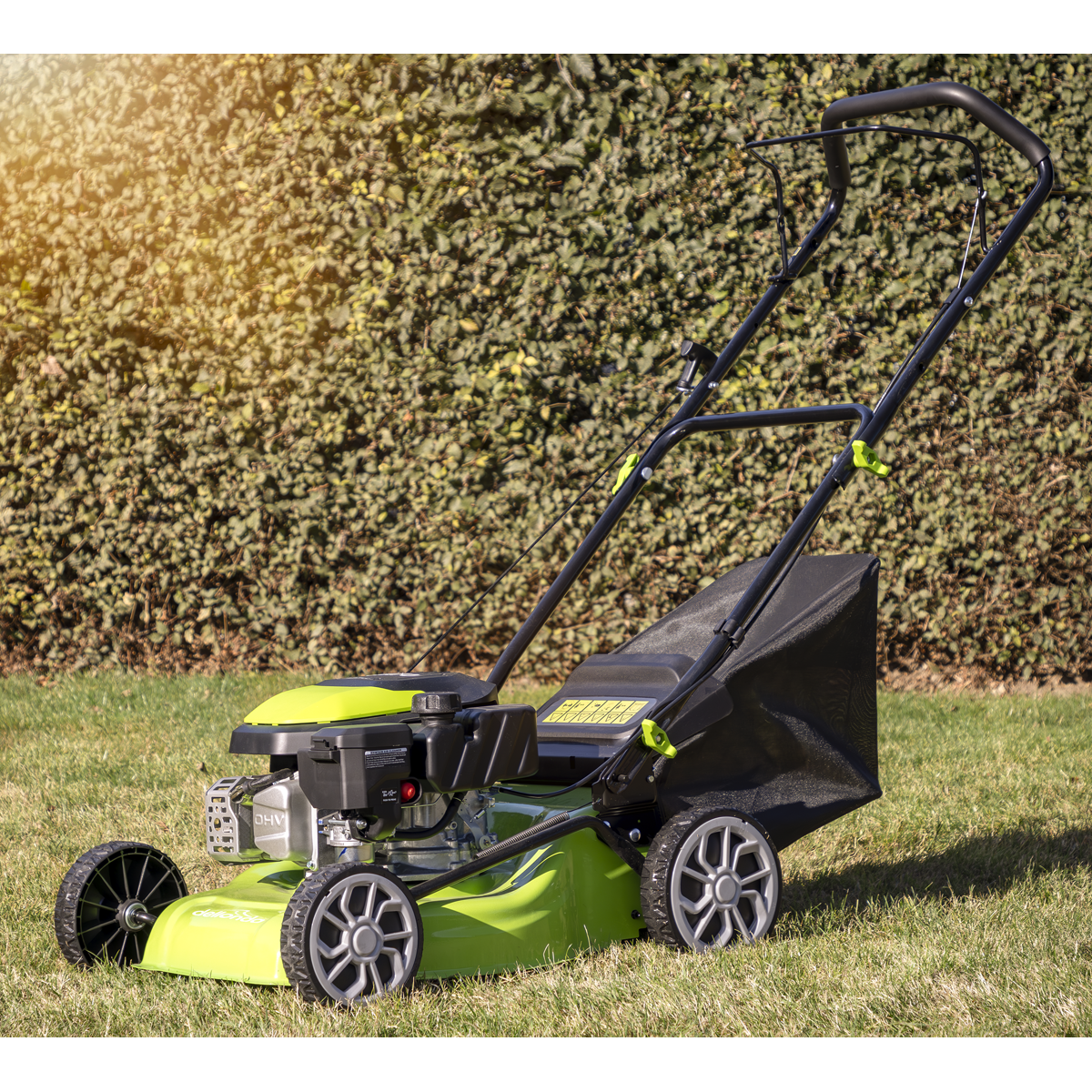 Dellonda Hand-Propelled Petrol Lawnmower, 41cm, 127cc (DG100)