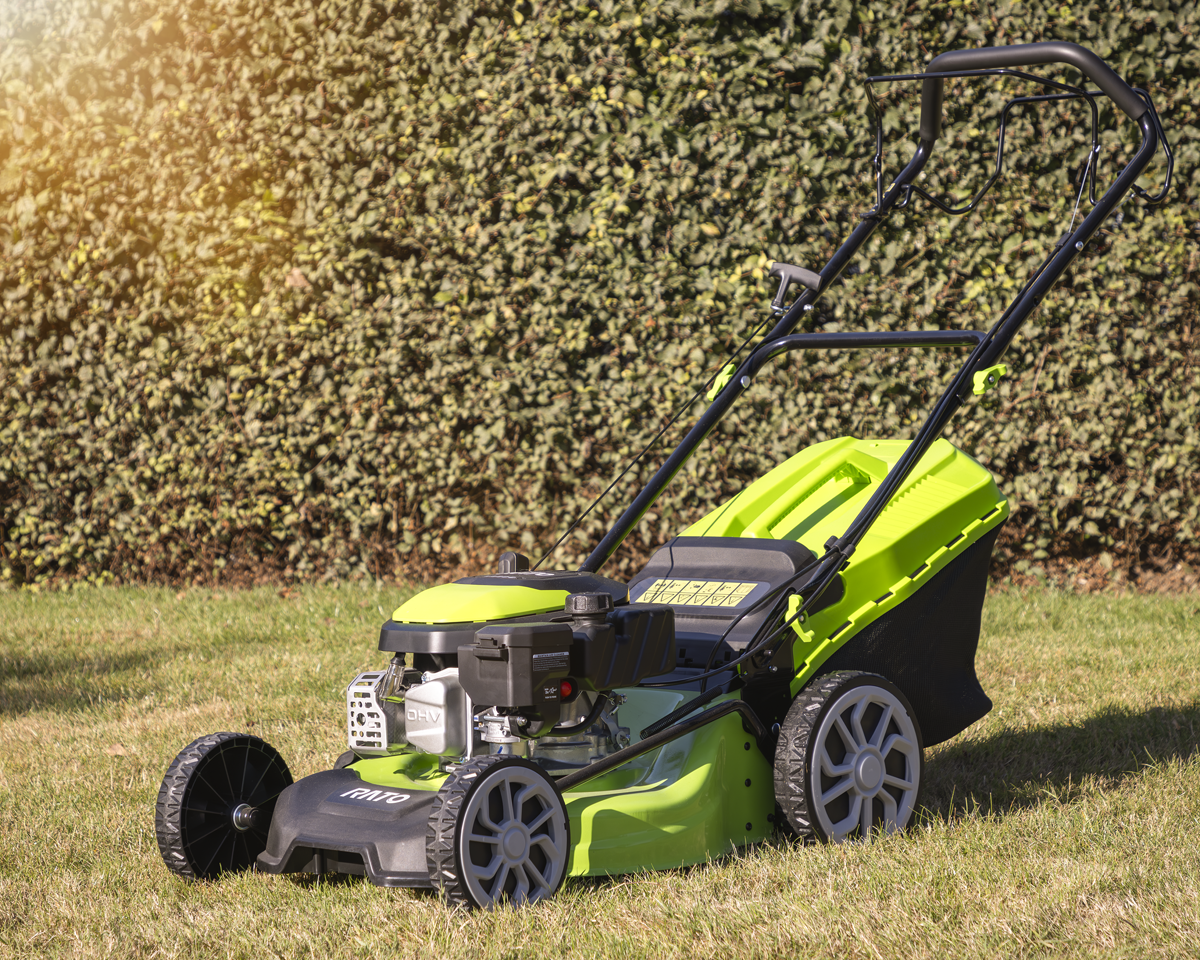 Dellonda DG101 Self-Propelled Petrol Lawnmower Grass Cutter, 18"460mm Cutting Width, 4-Stroke, 144cc