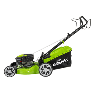 Dellonda Self-Propelled Petrol Lawnmower Grass Cutter with Height Adjustment & Grass Bag 144cc 18"/46cm 4-Stroke Engine