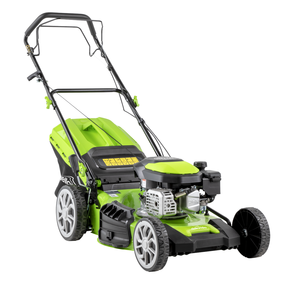 Dellonda Self-Propelled Petrol Lawnmower Grass Cutter with Height Adjustment & Grass Bag 170cc 20"/51cm 4-Stroke Engine